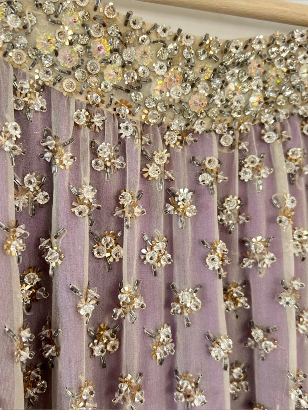 60s Couture Beaded Evening Top Heavy Crystal Embellishment Silk Cropped Italy S - Picture 9 of 13